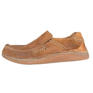 Rockport Tan Brown Suede Slip On Loafers Casual Walking Shoes Size 8.5